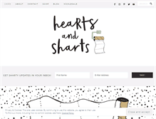 Tablet Screenshot of heartsandsharts.com